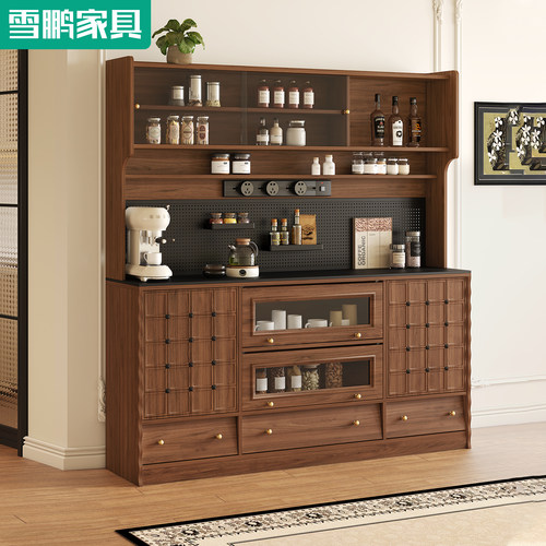 实木新型餐边柜洞洞板储物柜橱柜