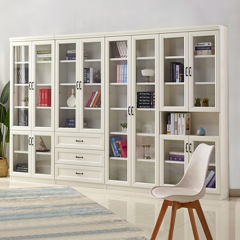 欧式自由组合全墙书柜落地简约