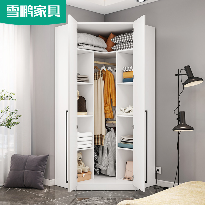 转角衣柜卧室90度墙角柜多功能角柜储物柜小户型拐角置物柜6A3