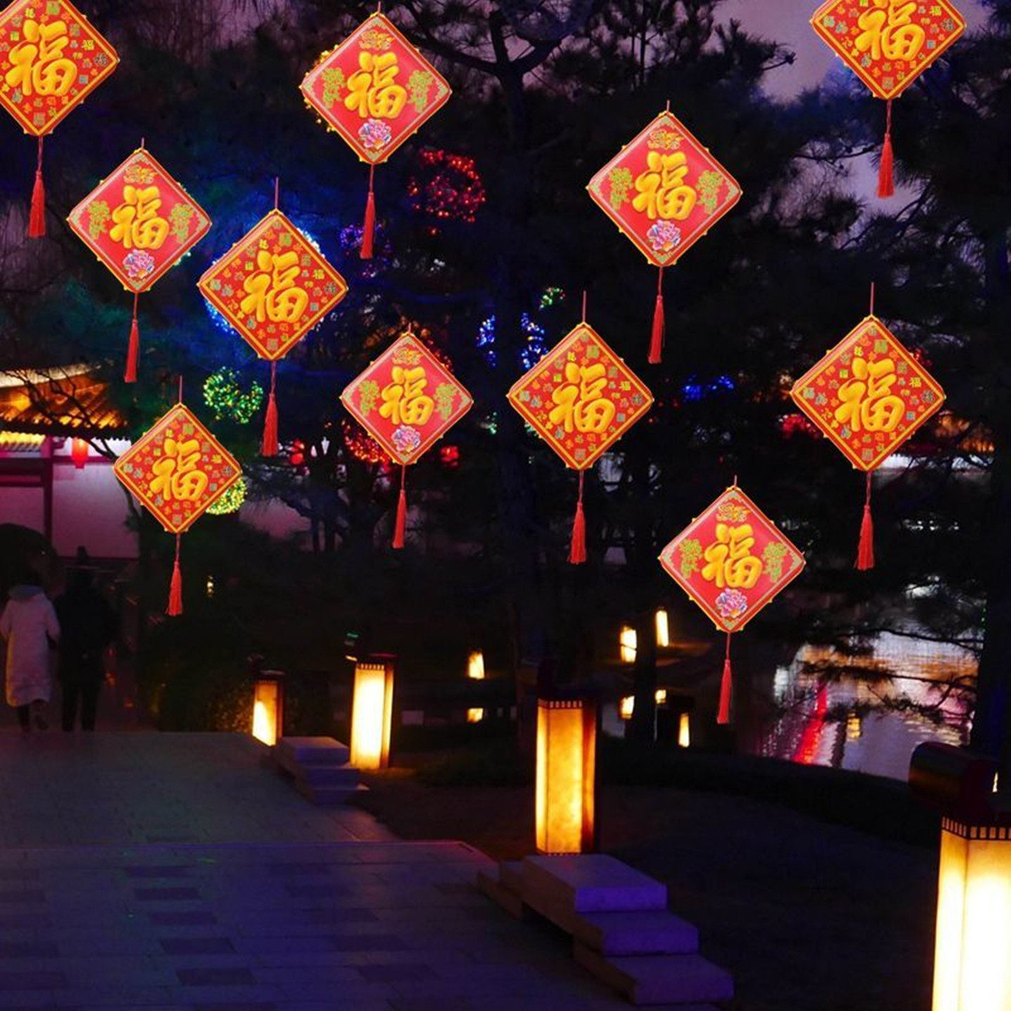 新农村路灯挂件美化电线杆装饰灯笼装饰户外市政道路中国结过街灯