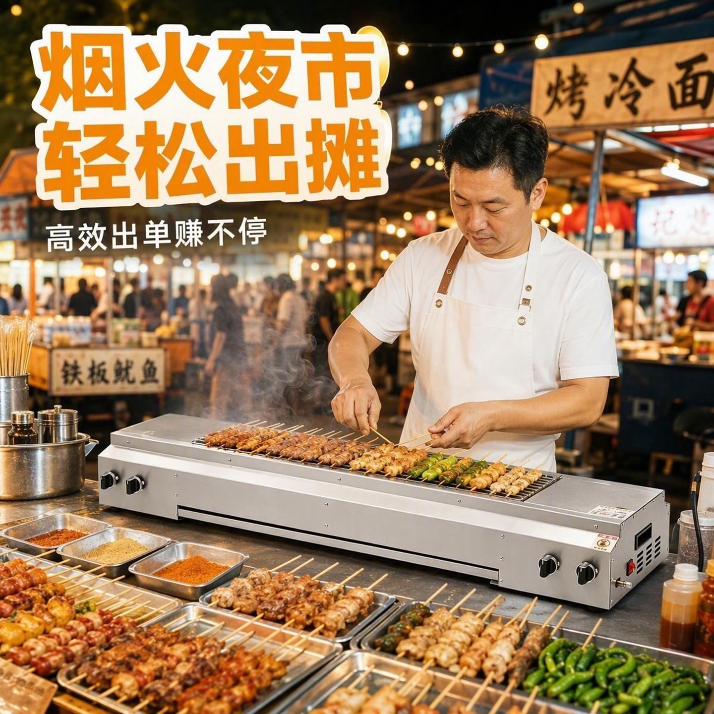 烤面筋炉子摆摊煤气烧烤炉户外商烧烤炉
