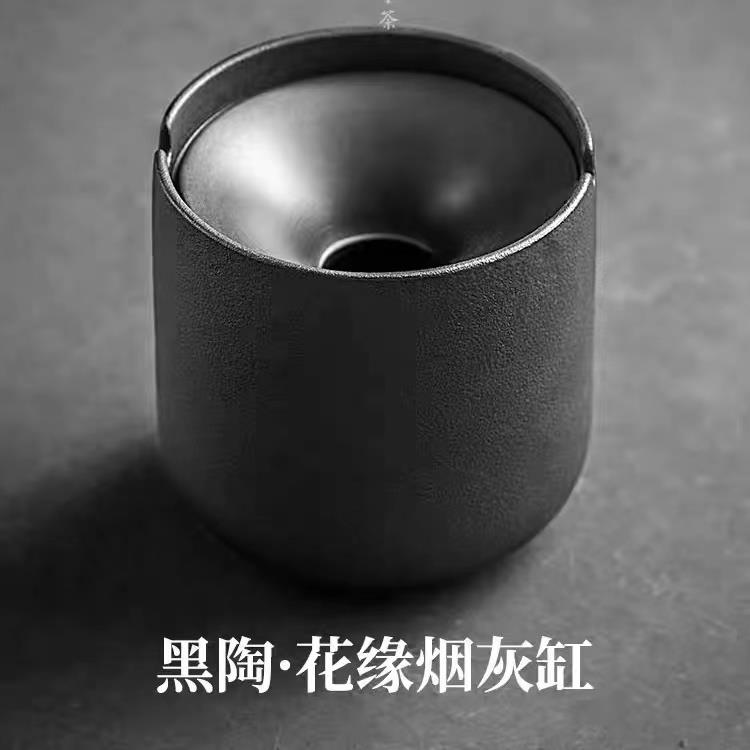 日本进口轻奢带盖烟灰缸