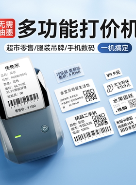 精臣B1打价格标签打印机商品标价机超市价签服装衣服吊牌打价机食品生产日期价钱打码机二手手机数码防伪贴纸