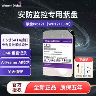 西部数据 256MB 紫盘PRO 7200转 SATA 12T监控级硬盘WD121EJRP