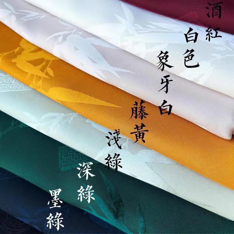 汉服布料提花宫廷竹叶古装娃衣旗袍马面裙衬衣袄裙中国古风面料