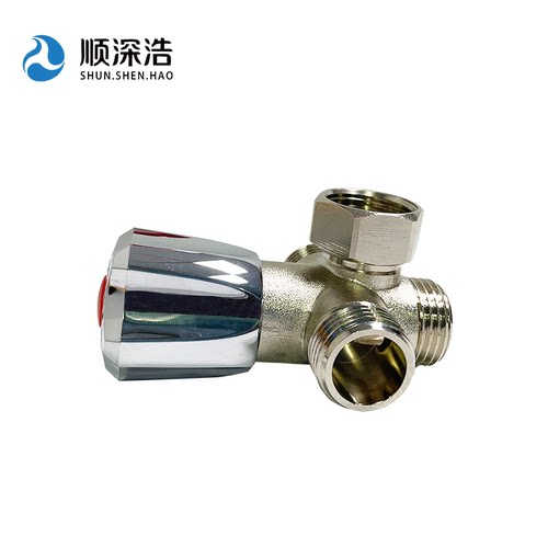 全铜智能恒温管道水阀调节