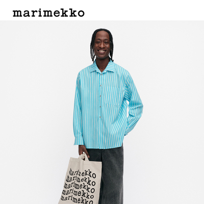 Marimekko时尚PICCOLO印花棉质休闲男女同款情侣衬衫