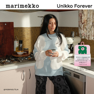 Marimekko2024早春新款 时尚 Unikko游霓可印花 棉针织衫