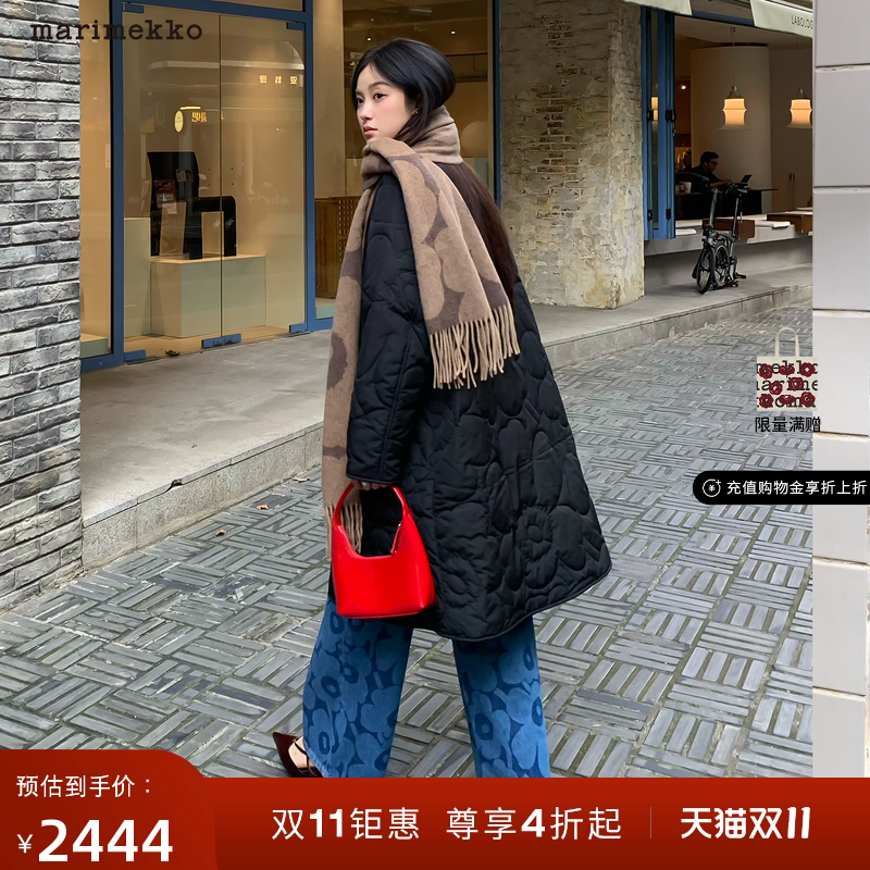 【Unikko游霓可】Marimekko25早秋优雅廓形绗缝外套