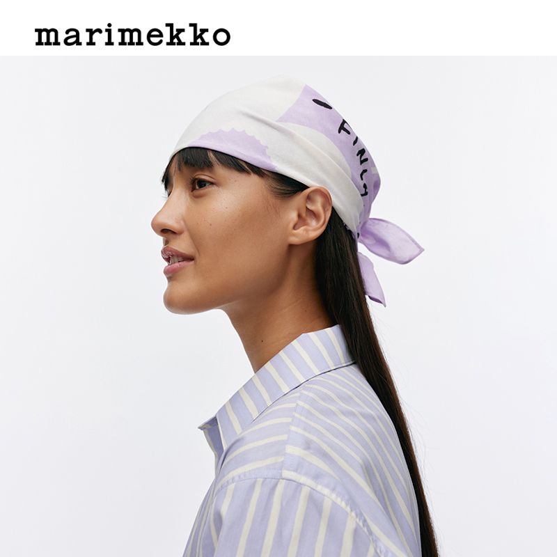 【Unikko游霓可印花】Marimekko早秋方形棉质头巾55*55cm