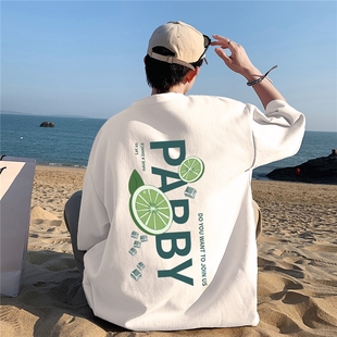 INS潮INSstudios店铺insstudlos冰柠檬青柠印花短袖T恤大码体恤