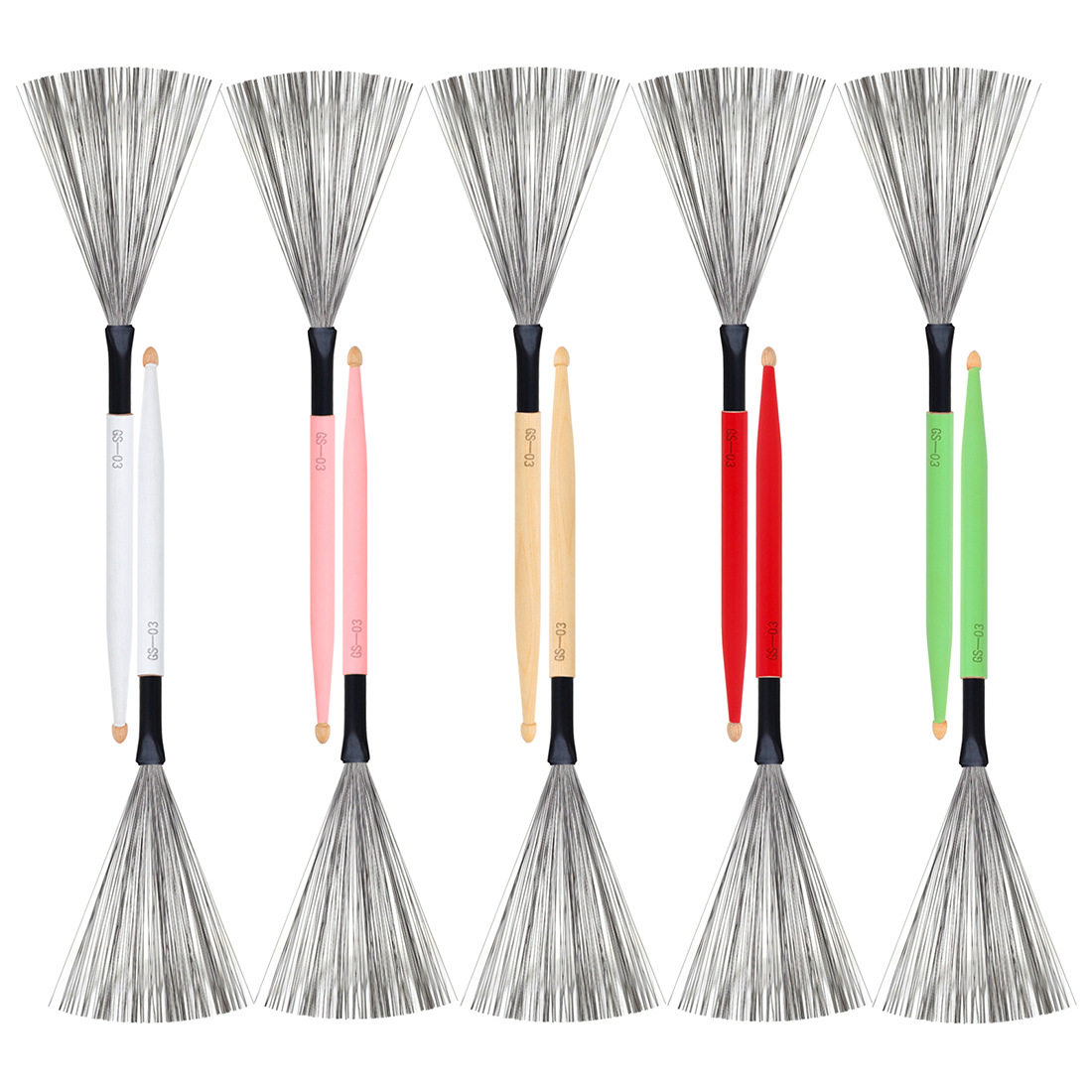 打击乐器配件碳钢 枫木鼓棒双头架子鼓鼓刷双用型专业爵士鼓鼓槌