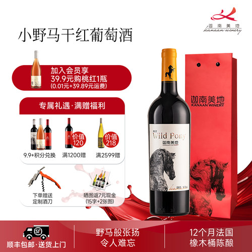 【官方正品】迦南美地干红葡萄酒