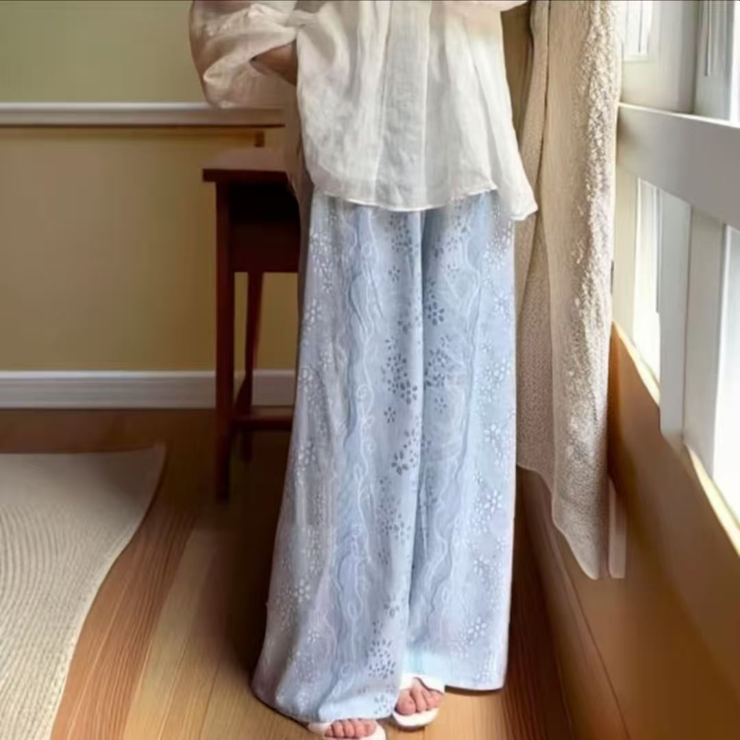 棉绸裤子女外穿小个长夏