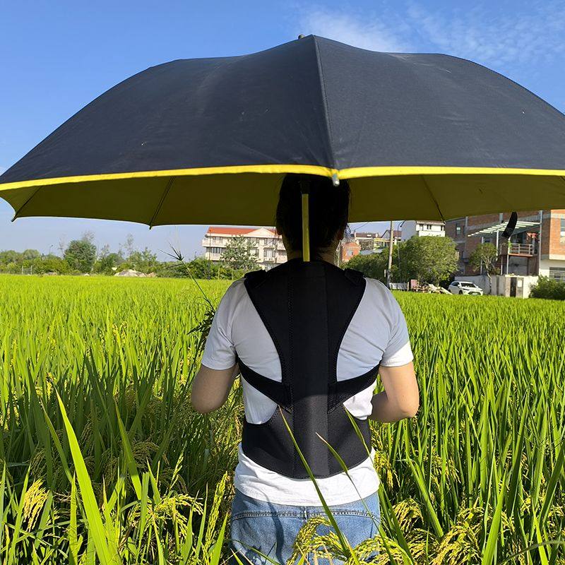 背包遮阳伞长柄直杆晴雨伞背带背后雨伞撑伞神器户外钓鱼遮阳紫外