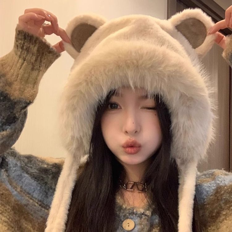 挡耳朵的帽子秋冬可爱小