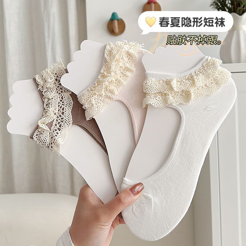 法式芭蕾风丝袜子女花边