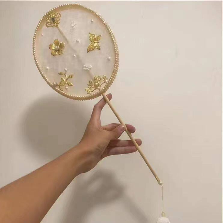 蚕丝扇装饰配件学生古风