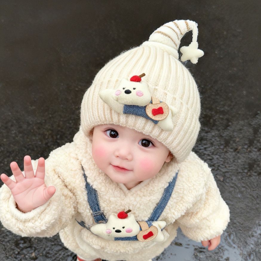 女童帽子洋气时髦冬秋冬