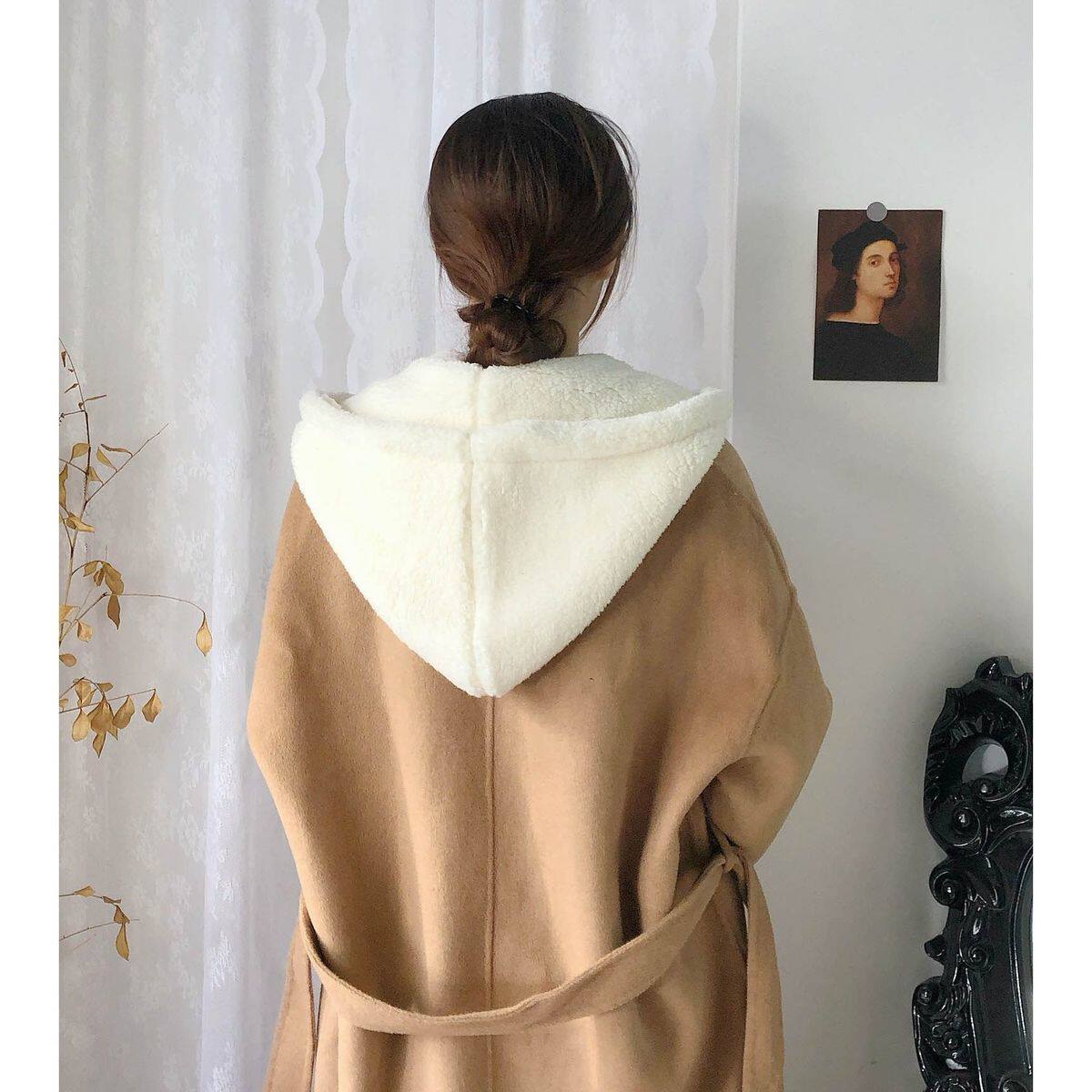 配羽绒服假帽子加大连帽纽扣卫衣帽子单独买百搭可拆卸假帽子领帽