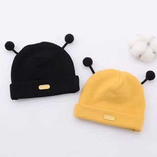 婴儿帽子0到6个月冬季婴儿帽子春秋季胎帽宝宝帽子秋款0到8个月婴