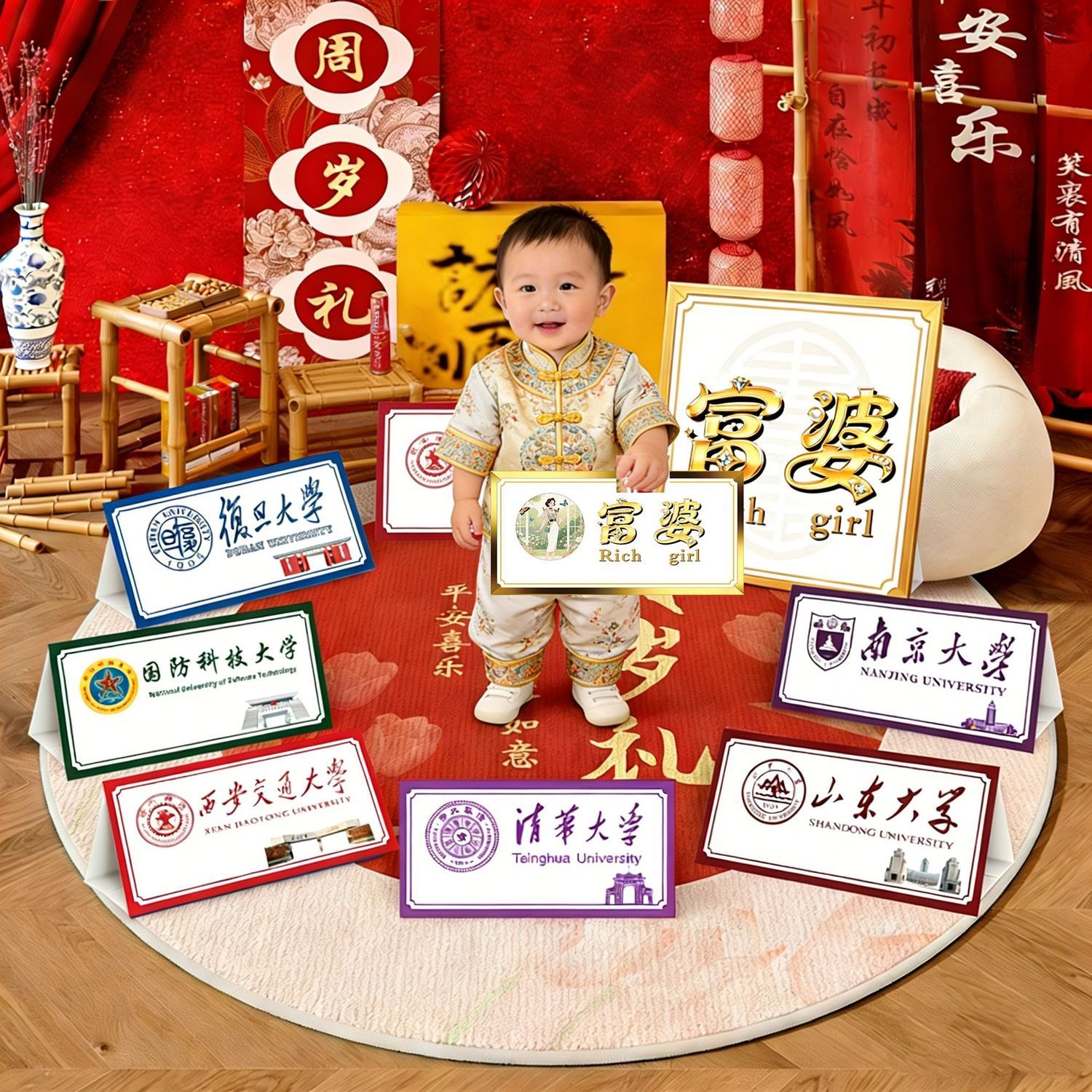周岁礼抓周道具推荐大学