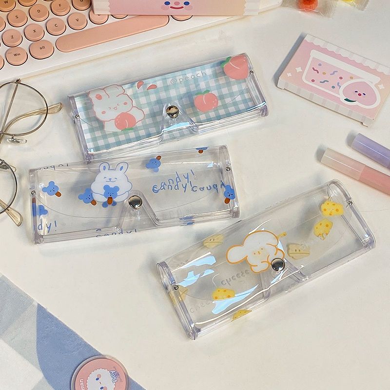 眼镜盒儿童女孩可爱pvc透