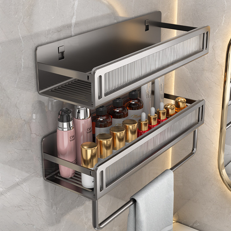 卫生间置物架亚克力浴室壁免打孔挂式厕所洗手洗漱台墙上收纳架子,家庭/个人清洁工具,浴室角架/置物架,淘宝优惠券,粉丝福利购,淘宝优惠卷