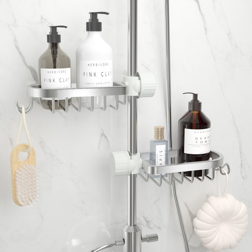 水龙头置物架收纳洗澡间太空铝