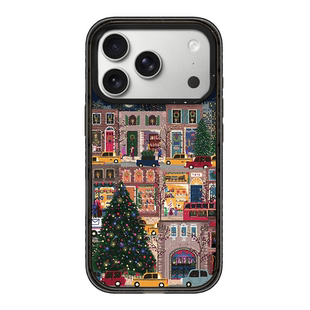 香港代购CASE圣诞树商店接头满印适用苹果17promax手机壳iphone16/15pro/plus保护套防摔14/13/12磁吸Magsafe