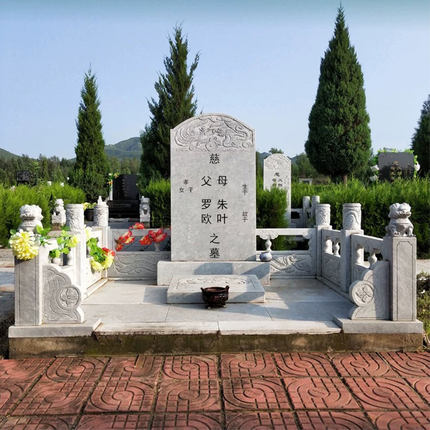 石碑定制农村土葬土刻墓碑天然石材汉白玉大理石陵园家族石碑刻字