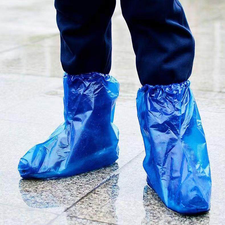 室外下雨天防水防滑一次性加厚高筒鞋套户外防雨成人透明耐磨脚套