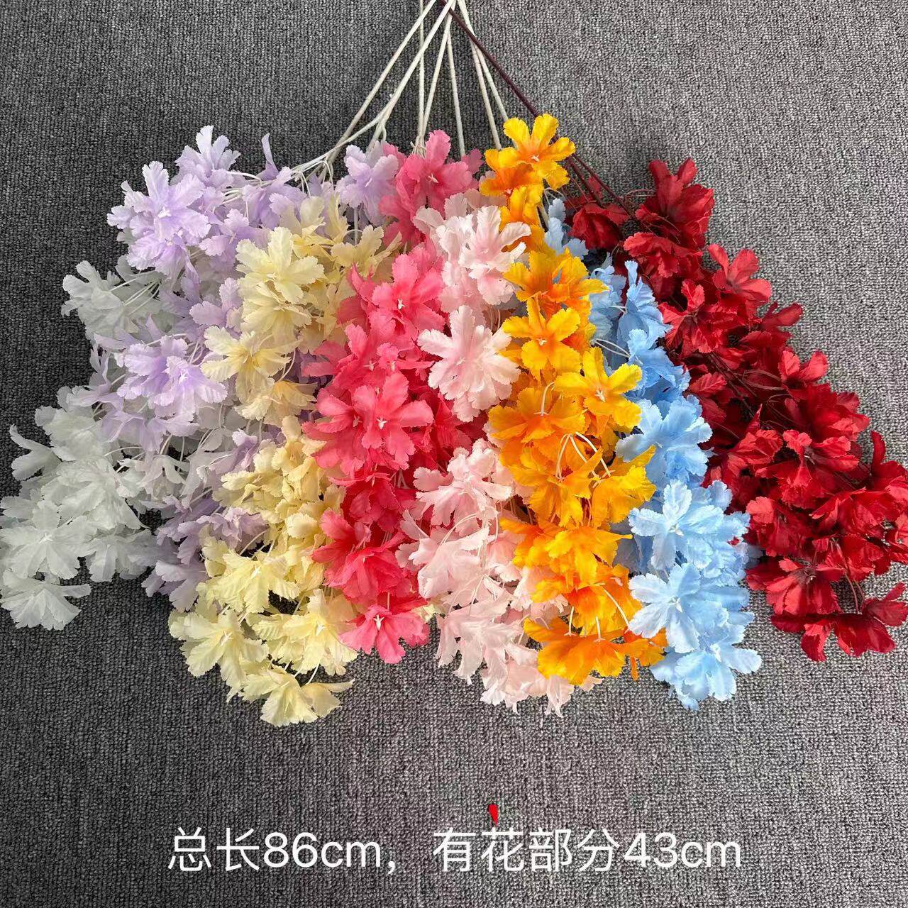 仿真花飘雪92片婚庆花材花排路引吊顶装饰干花花卉绢花