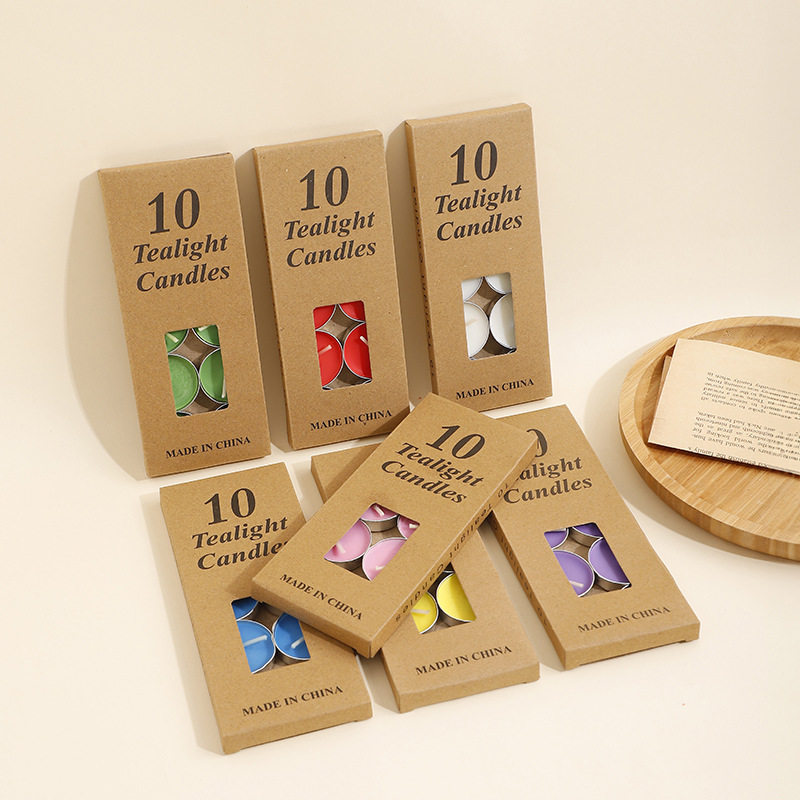 新款牛皮纸袋装生日蜡烛香薰伴手礼装饰无烟简约复古小蜡烛