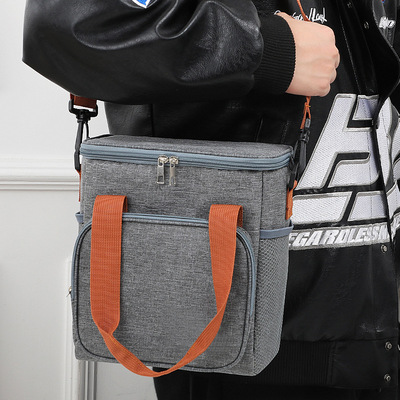 热卖保温包斜挎午餐袋外出带饭大容量方形保温袋午餐包