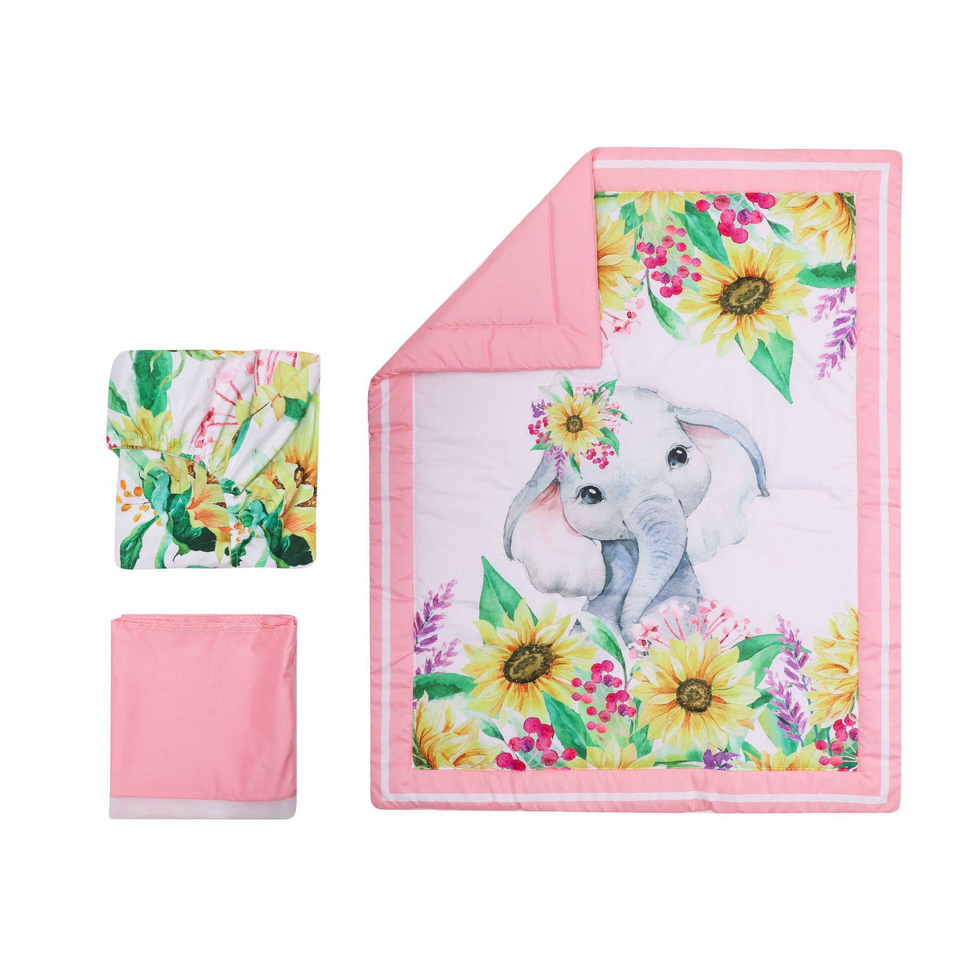 新生儿套装儿童被床笠单床裙婴幼儿床上用品三件套