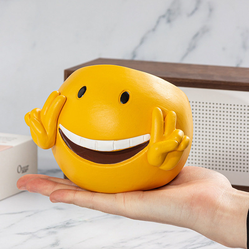 创意可爱卡通表情烟灰缸个性时尚潮陶瓷烟缸家居礼品礼物摆件