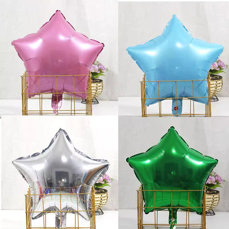 五角星铝膜气球中秋国庆教室场景装饰幼儿园儿童生日派对布置汽球