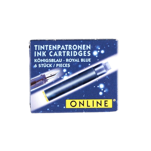 德国进口 ONLINE欧领钢笔墨囊可替换非碳素墨水彩色墨囊6支盒装欧标通用60支