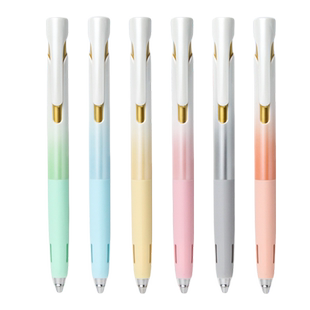 爱加低重心AK2066按动中性笔珠光渐变AS双珠笔头0.5学生用考试大容量顺滑可换芯高颜值官方旗舰店可替换笔芯