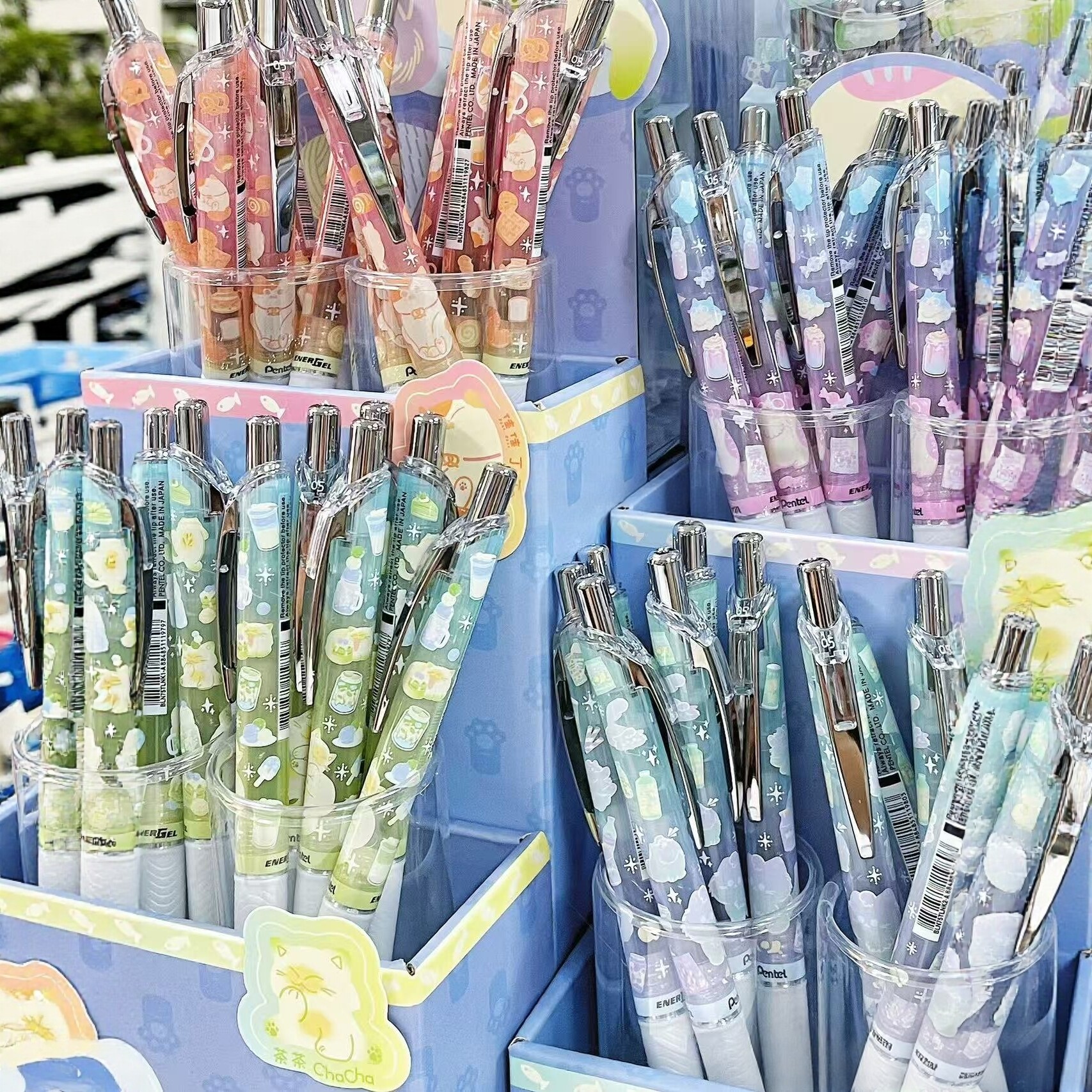 Pentel 派通BLN75TL黑色中性笔猫咪限定速干顺滑黑笔bln75浓墨ENERGEL猫猫可爱小猫高颜值文具学生刷题0.5mm图片