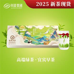 2025春茶新茶川茶集团天府龙芽宜宾早茶明前单芽雀舌绿茶茶叶礼盒