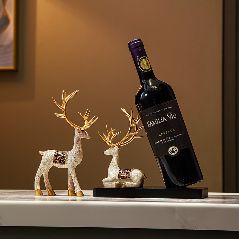 小鹿酒架摆件新中式轻奢创意红酒瓶酒托客厅酒柜家居装饰乔迁礼物,家居饰品,装饰摆件,淘宝优惠券,粉丝福利购,淘宝优惠卷