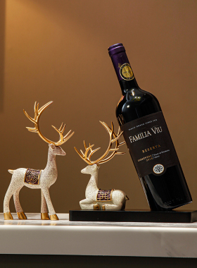 小鹿酒架摆件新中式轻奢创意红酒瓶酒托客厅酒柜家居装饰乔迁礼物