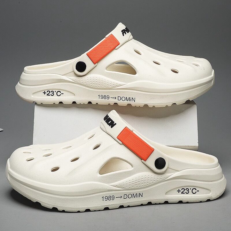 潮牌洞洞鞋男款夏季外穿防滑厚底踩屎感运动包头两用凉鞋开车拖鞋