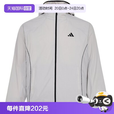 【自营】adidas阿迪达斯凉感梭织连帽薄外套男健身夹克 KY9999