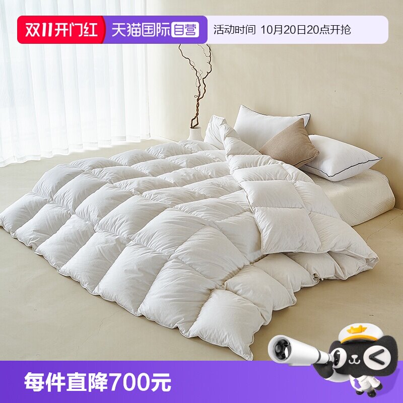 【自营】Dorrin Nessin抑菌冬被 90%白鸭绒被芯 冬季双人羽绒被子