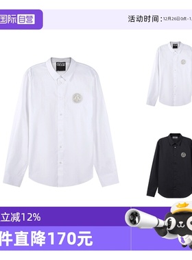 【自营】VJC范思哲 男士棉质徽章贴饰休闲长袖衬衫74GALYS2 CN001