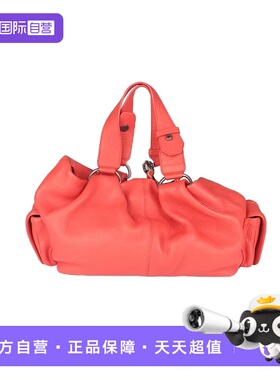 【自营】中古85新BVLGARI CASSIOPEA BAG水红色牛皮手提包包包