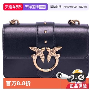 【自营】PINKO女士小号牛皮革斜挎链条燕子包女包1P22ABY6XT时尚